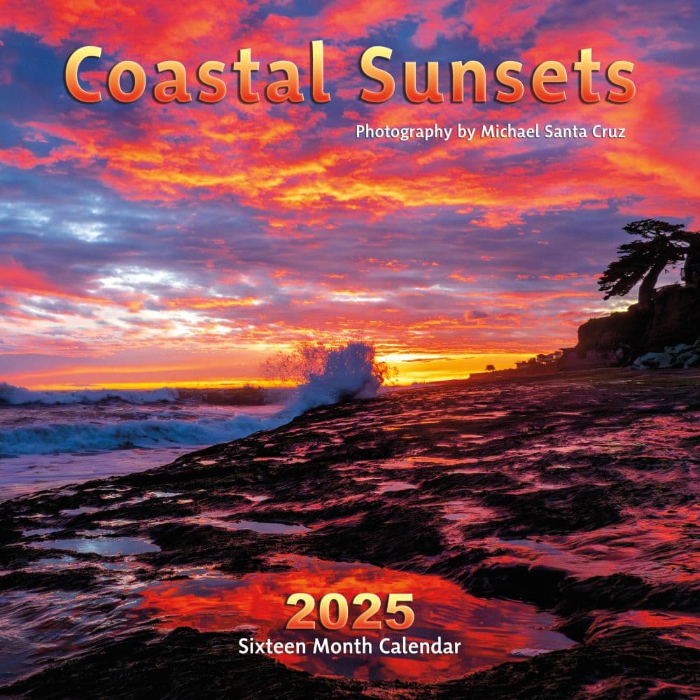 Coastal Sunsets 2025 Wall Calendar