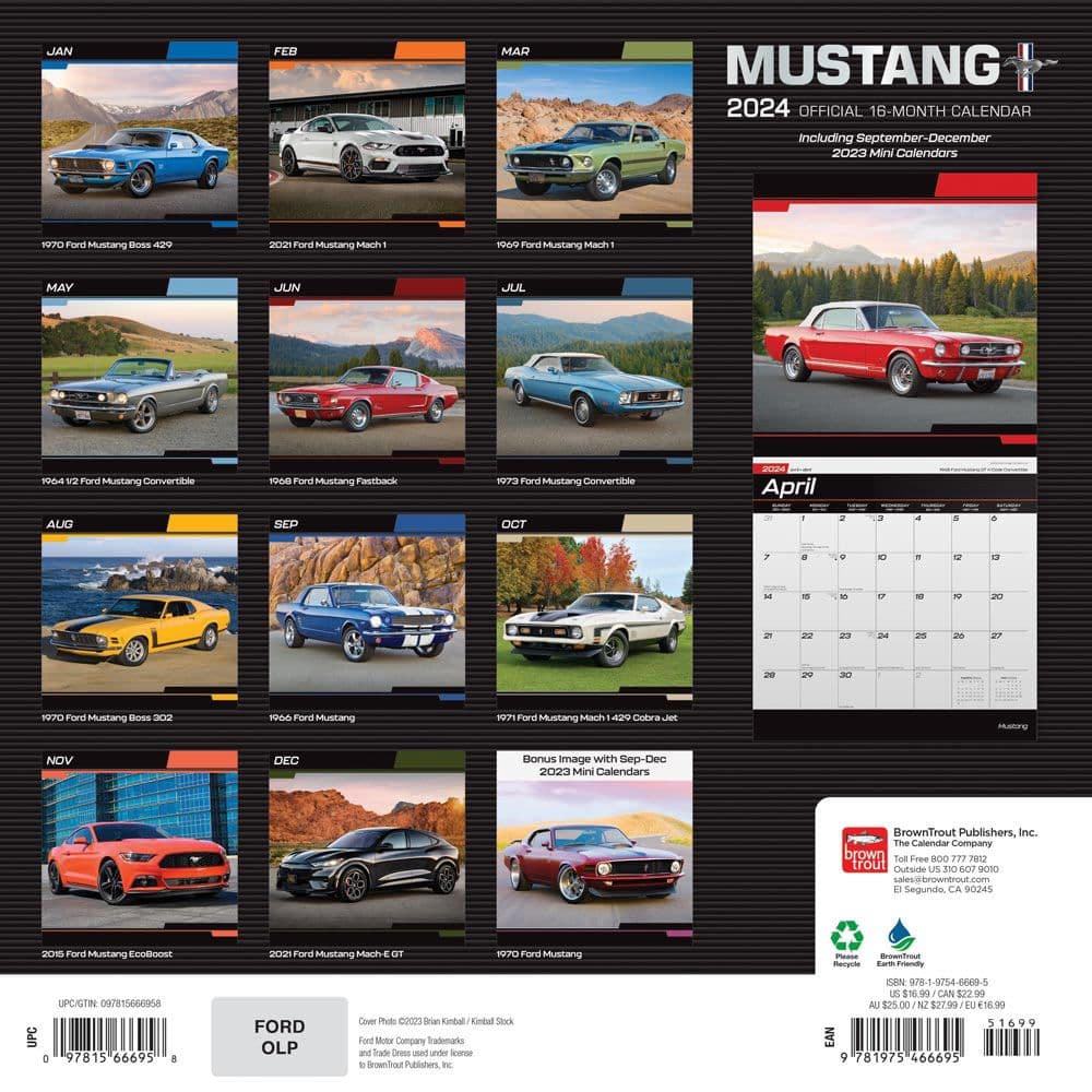 Mustang 2024 Wall Calendar