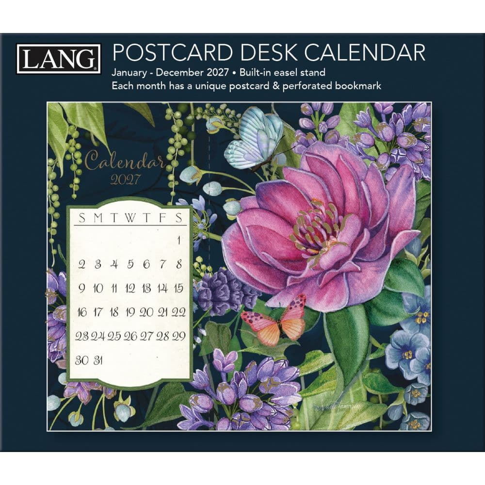 Midnight Garden Postcard 2027 Desk Calendar by Nicole Tamarin Third Alternate Image