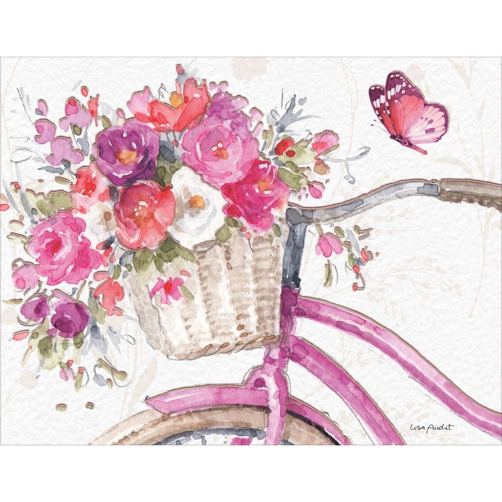 Blush Bicycle Note Cards - Calendars.com