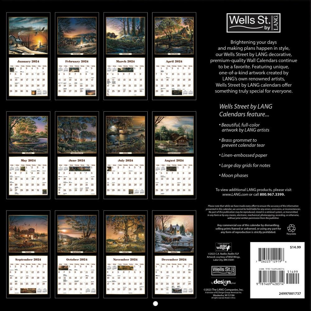 Terry Redlin 2024 Wall Calendar - Calendars.com