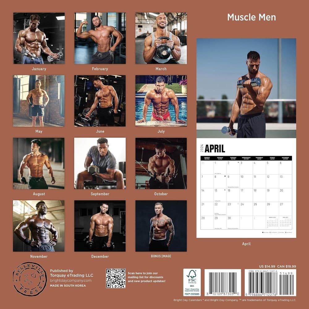 Muscle Men 2024 Wall Calendar First Alternate Image width=&quot;1000&quot; height=&quot;1000&quot;