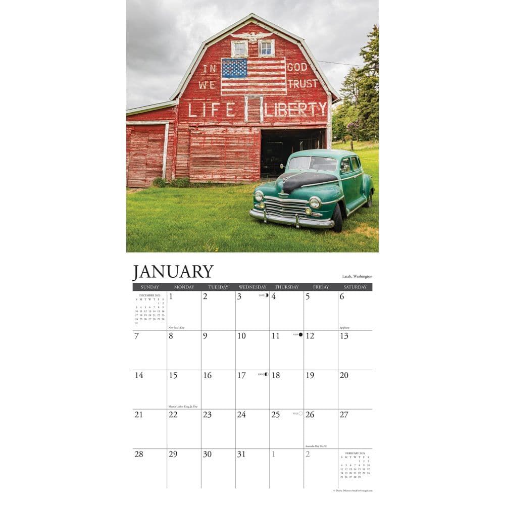 Farms & Barns 2025 Wall Calendar