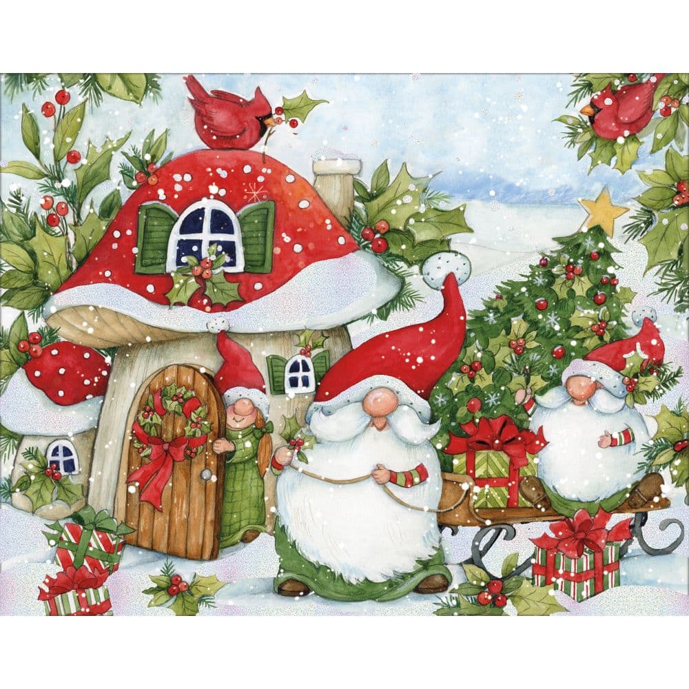 Gnome For Christmas by Susan Winget Boxed Christmas Cards Alt1