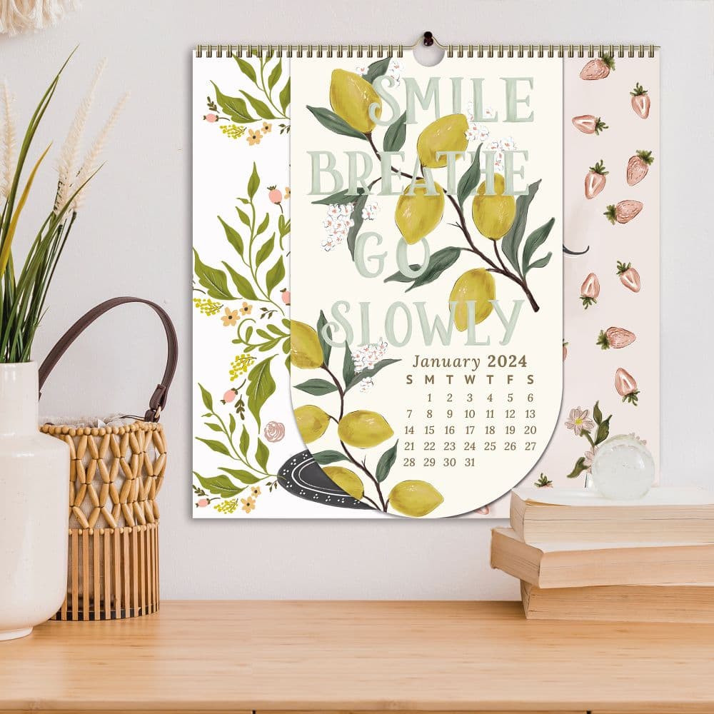 Just Breathe Die Cut Spiral 2025 Wall Calendar