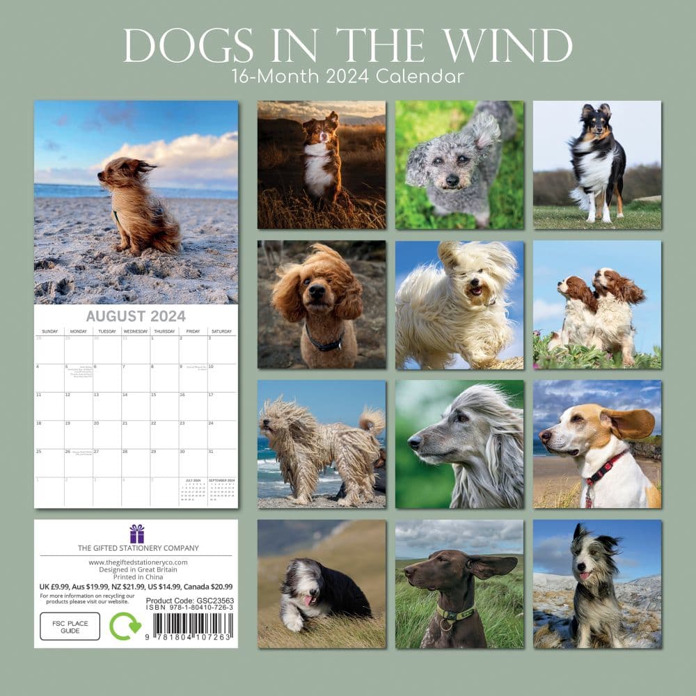 Dogs in the Wind 2024 Wall Calendar First Alternate Image width=&quot;1000&quot; height=&quot;1000&quot;