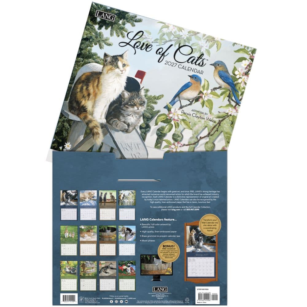 Love of Cats 2027 Wall Calendar by Persis Clayton Weirs Fourth Alternate Image
