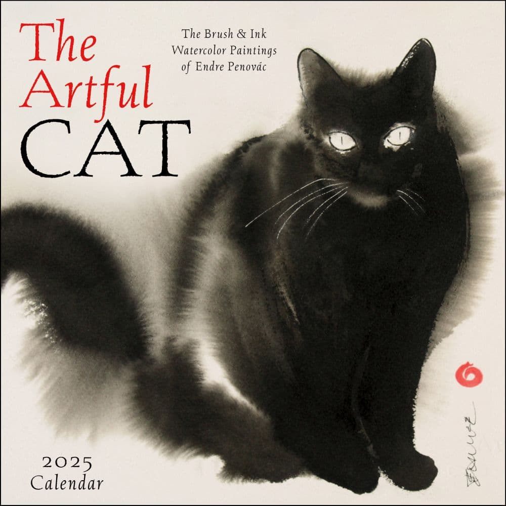 Artful Cat 2025 Wall Calendar Main Product Image width=&quot;1000&quot; height=&quot;1000&quot;