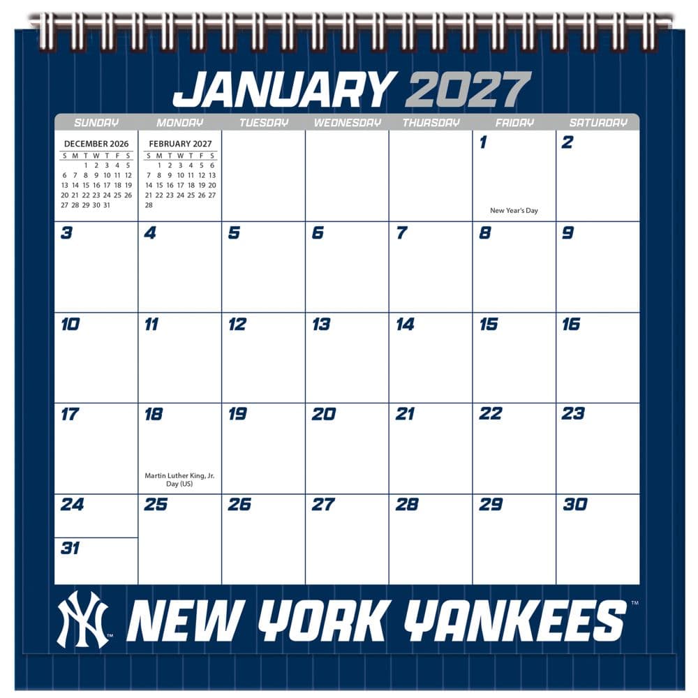 MLB New York Yankees 2027 Easel Desk Calendar First Alternate Image