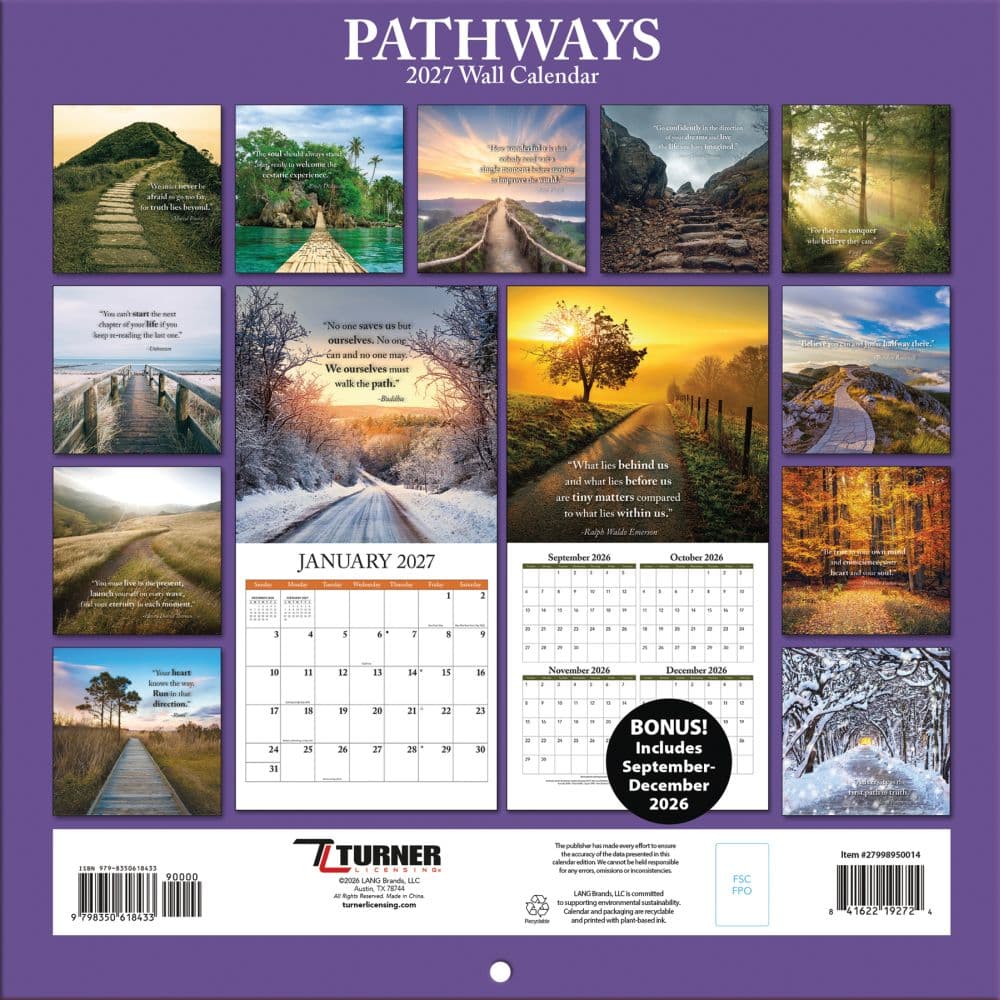 Pathways Photo 2027 Mini Wall Calendar First Alternate Image