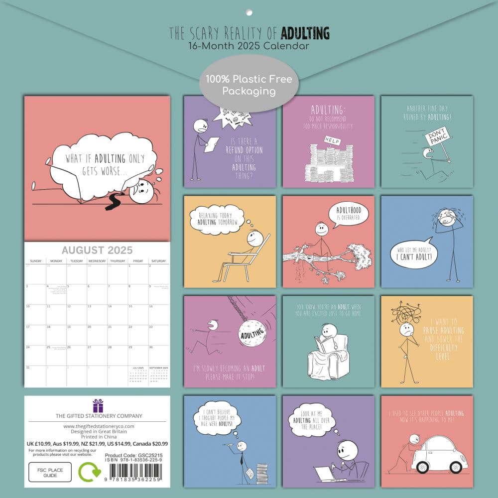 Reality of Adulting 2025 Wall Calendar First Alternate Image width=&quot;1000&quot; height=&quot;1000&quot;