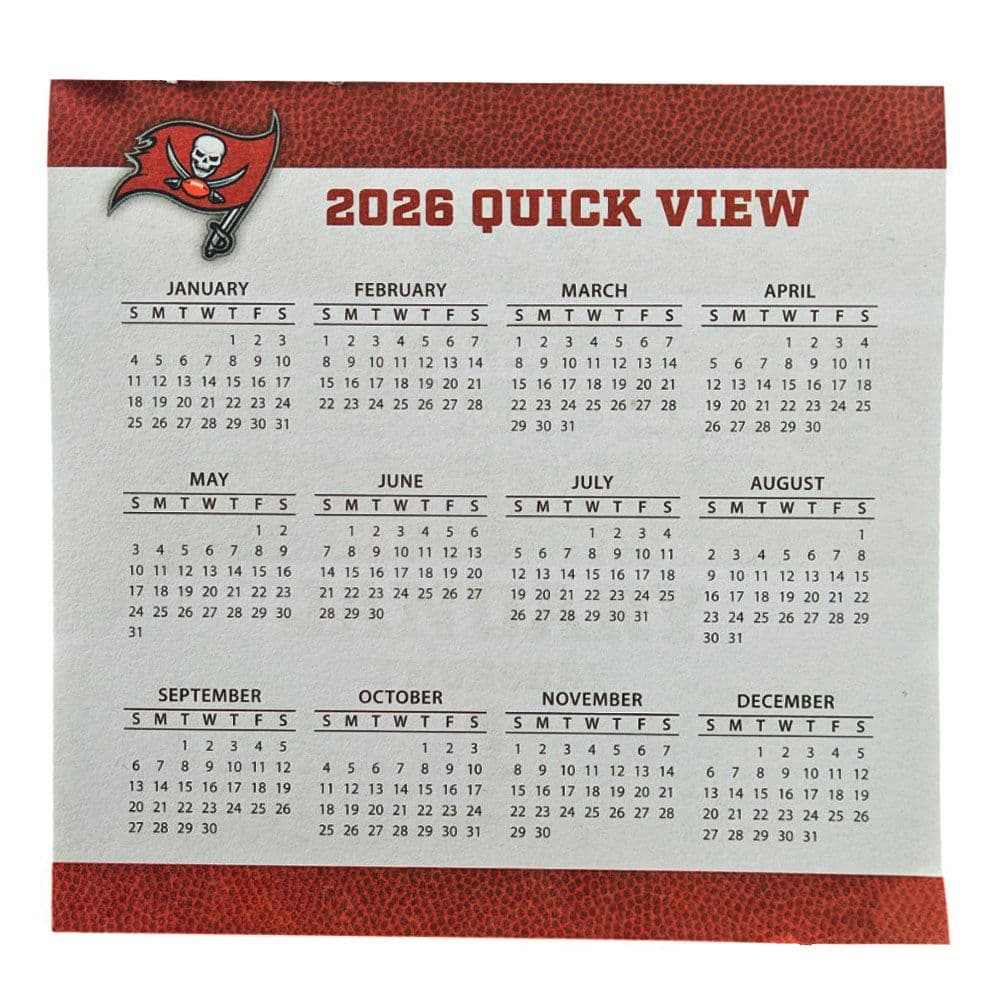 NFL Tampa Bay Buccaneers 2026 Desk Calendar Third Alternate Image
