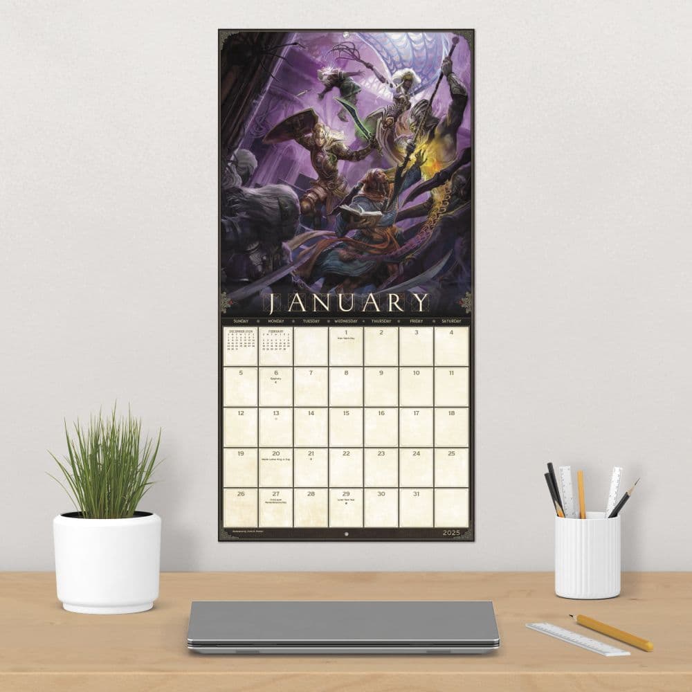 Dungeons and Dragons Classic 2025 Wall Calendar Alt4