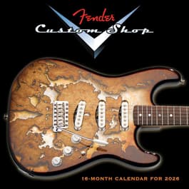 Fender Custom Shop Guitar 2026 Wall Calendar
