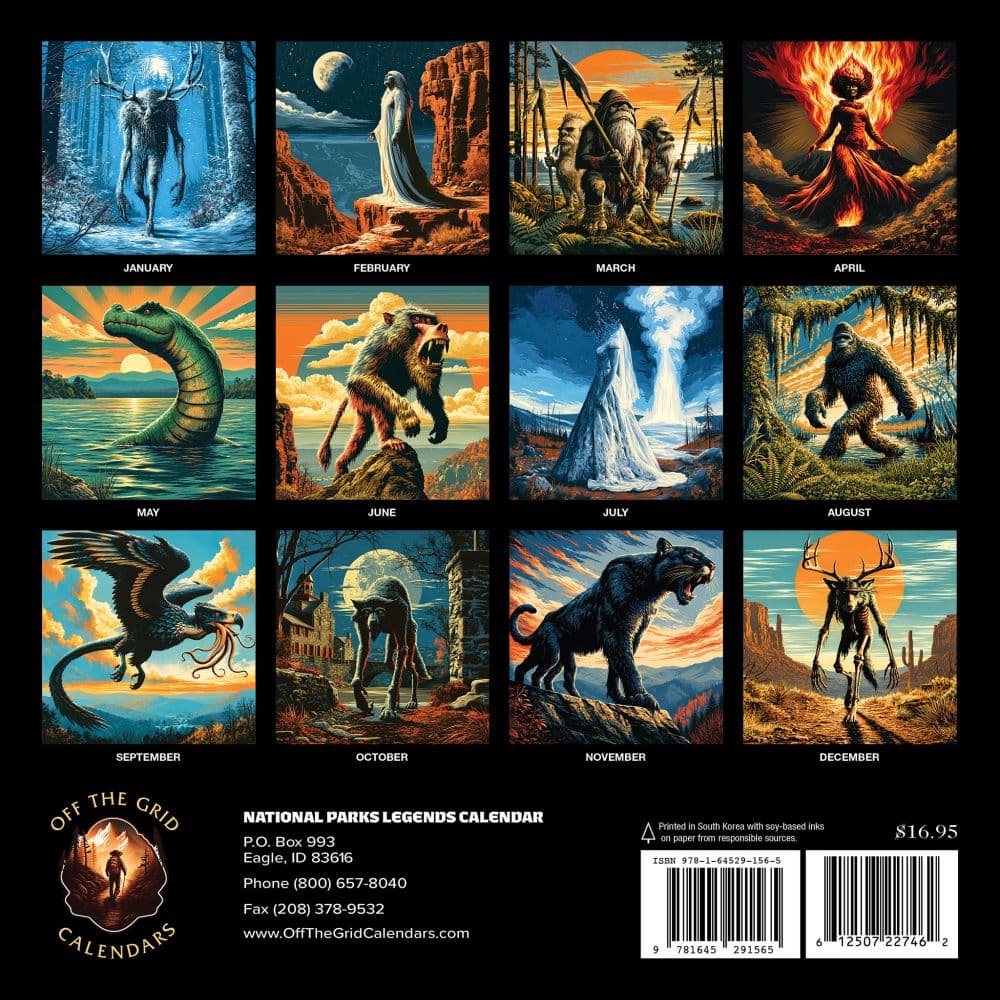 National Parks Legends 2027 Wall Calendar First Alternate 
Image