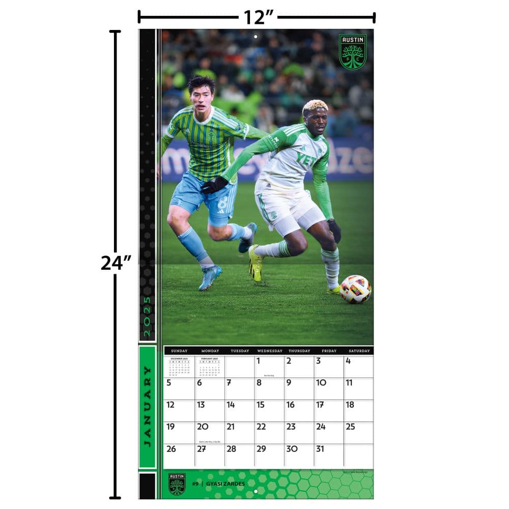 MLS Austin FC 2025 Wall Calendar Fifth Alternate