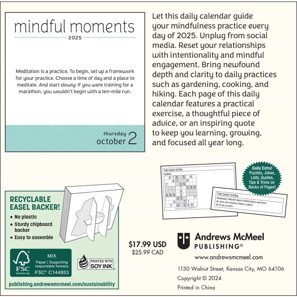 Mindful Moments 2025 Desk Calendar First Alternate Image width=&quot;1000&quot; height=&quot;1000&quot;