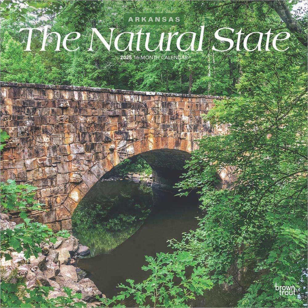 Natural State Arkansas Places 2025 Wall Calendar