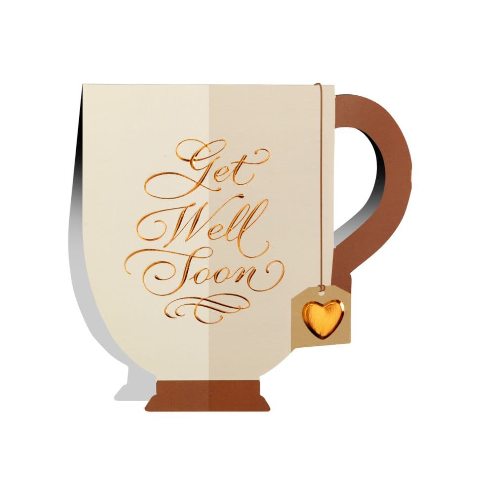 Die Cut Tea Cup Get Well Card Sixth Alternate Image width="1000" height="1000"