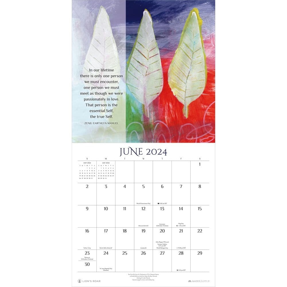 Zen Way Buddhist 2024 Wall Calendar