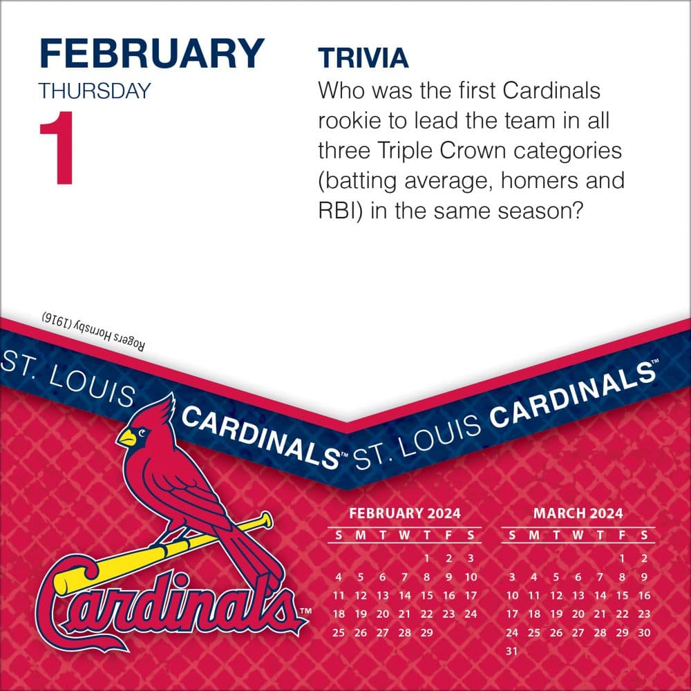 MLB St Louis Cardinals 2024 Desk Calendar