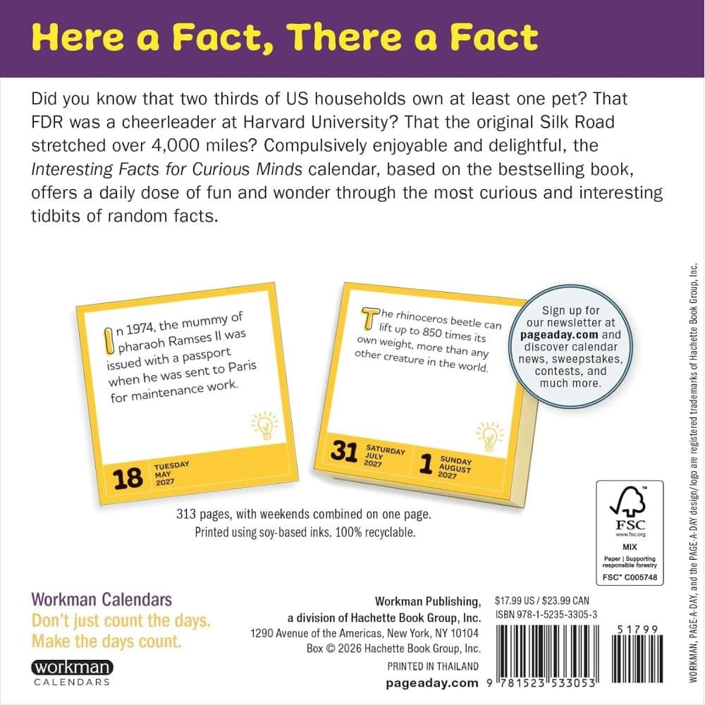 Interesting Facts for Curious Minds 2027 Desk Calendar First Alternate Image