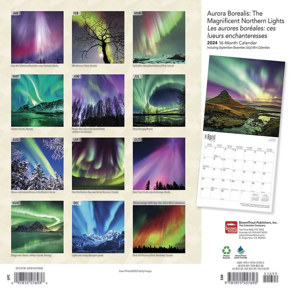 Aurora Borealis 2024 Wall Calendar First Alternate Image width=&quot;1000&quot; height=&quot;1000&quot;