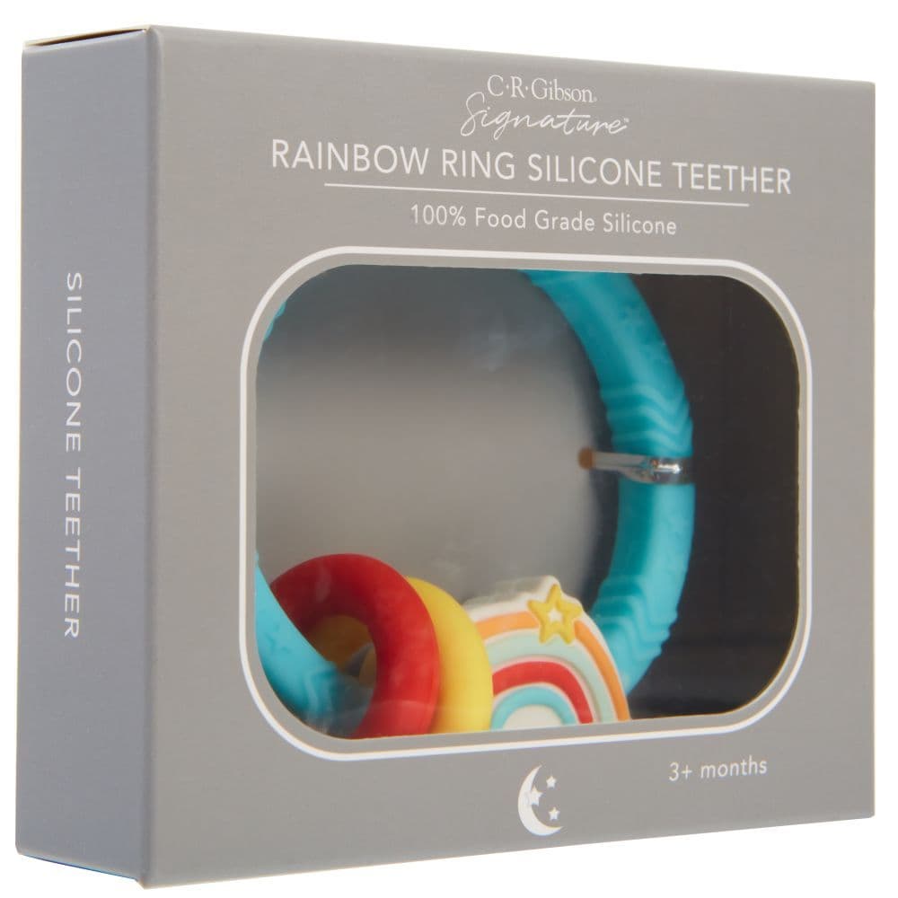 Silicone Teether Rainbow Ring Alternate Image 4