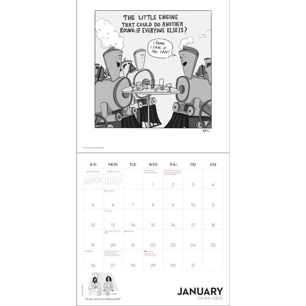 New Yorker Cartoons 2025 Wall Calendar