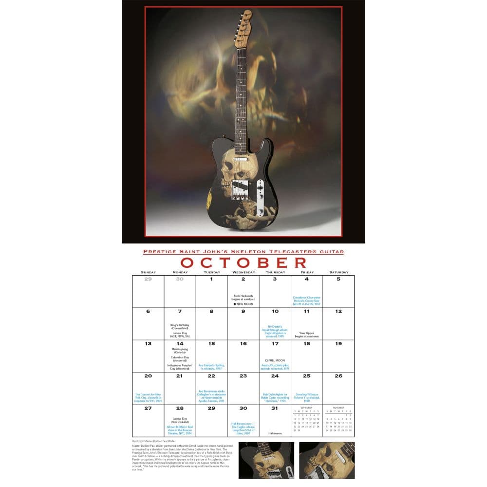 Fender Guitar 2024 Wall Calendar