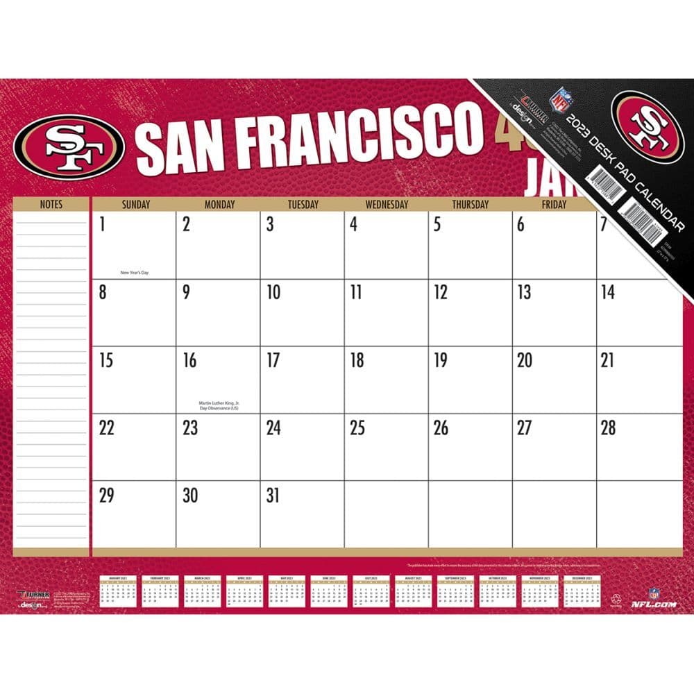 San Francisco 49ers 2023 Desk Pad