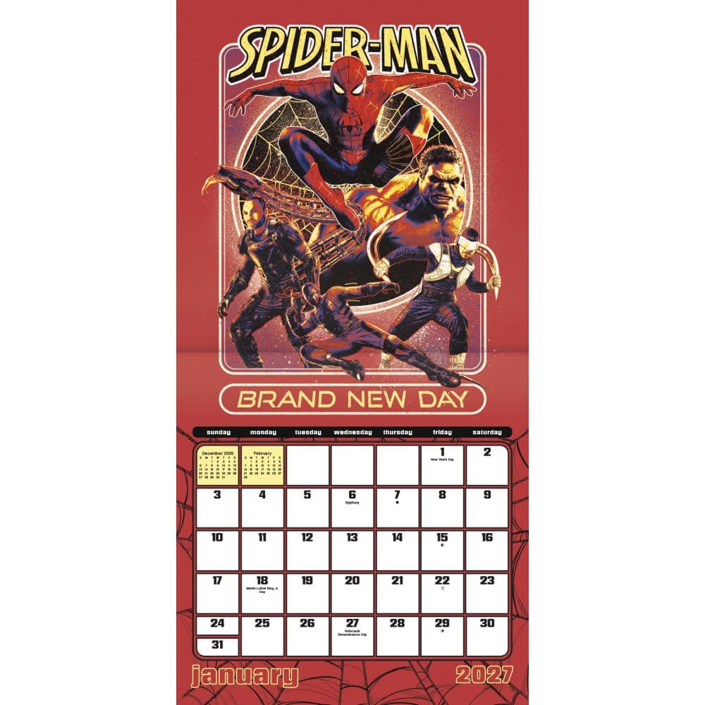 Spider-Man Brand New Day 2027 Wall Calendar Second Alternate Image