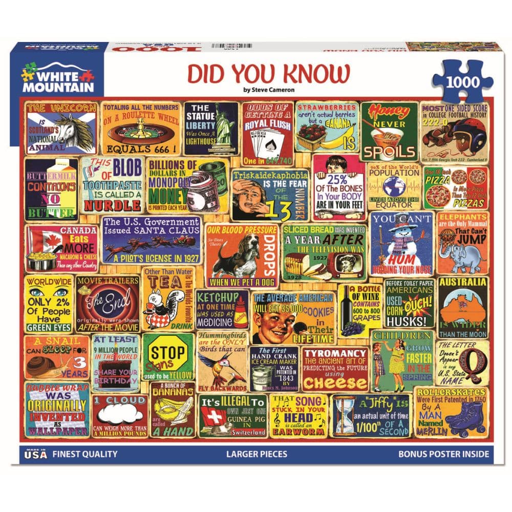 image Did You Know 1000 Piece Puzzle Main Product Image