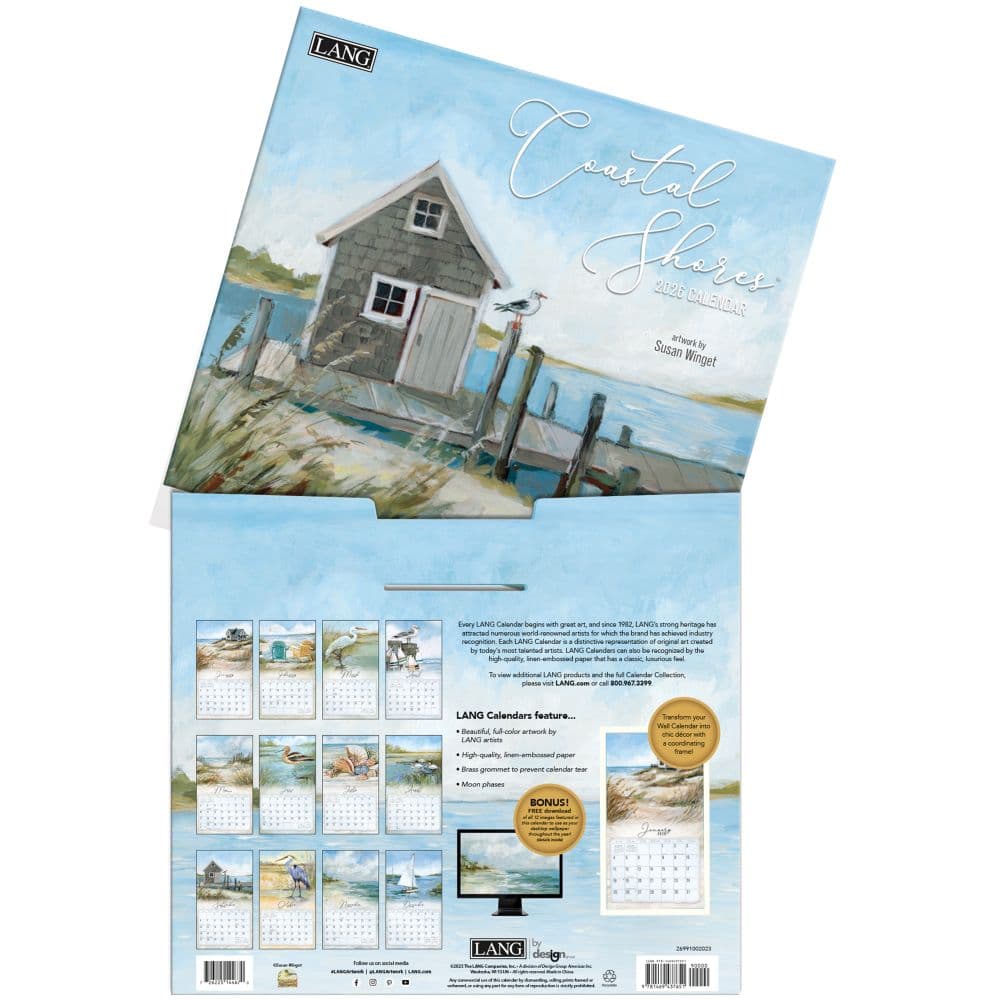 Coastal Shores 2026 Wall Calendar by Susan Winget_ALT3