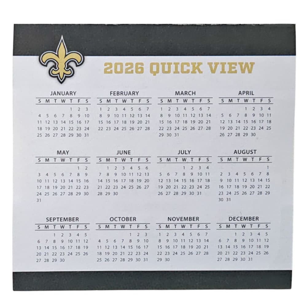 NFL New Orleans Saints 2026 Desk Calendar Fourth Alternate Image
