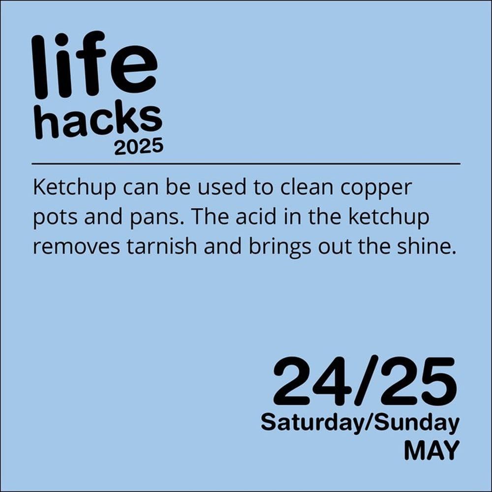 Life Hacks 2025 Desk Calendar