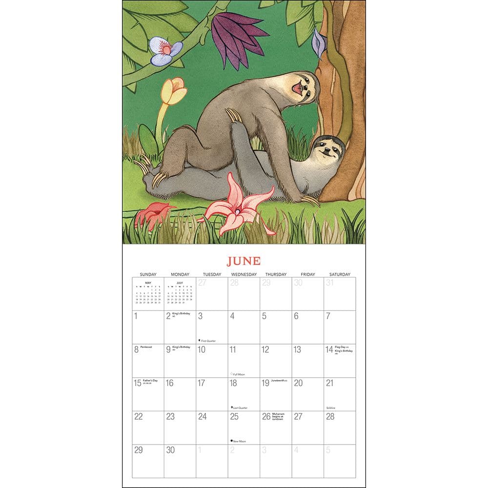 Kama Sutra Sloths 2025 Wall Calendar Third Alternate Image width=&quot;1000&quot; height=&quot;1000&quot;