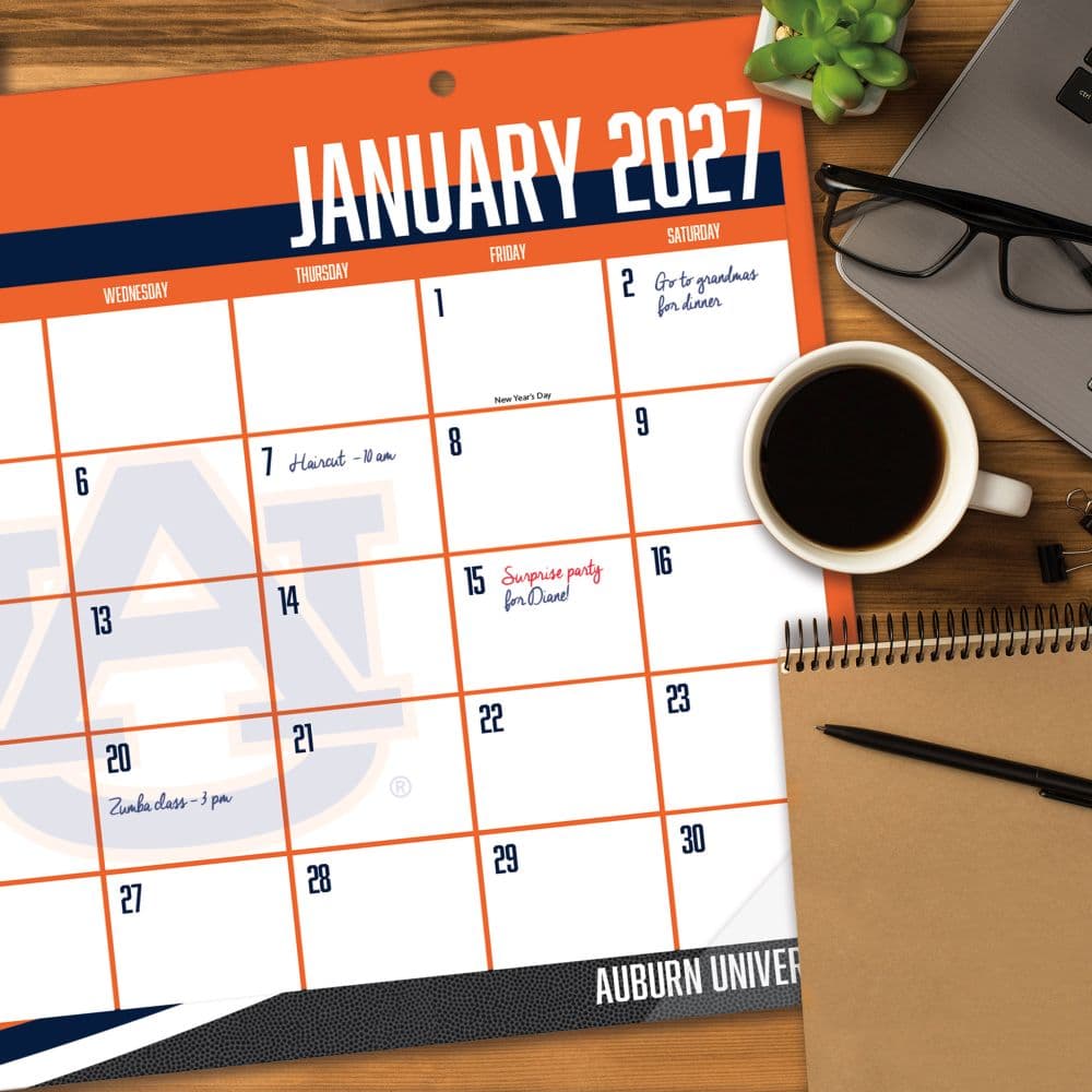 Auburn Tigers 2027 Desk Pad 17" X 11" Fourth Alternate Image