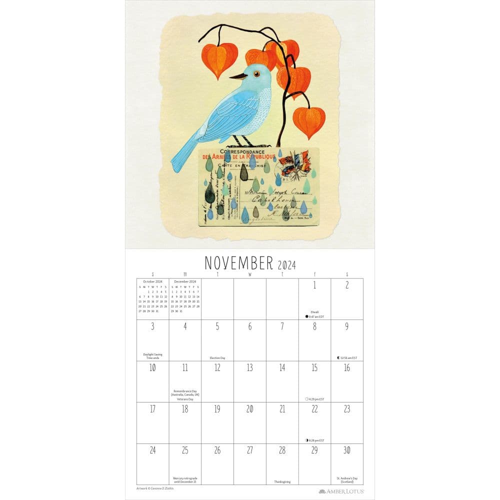 Feathered Friends 2024 Mini Wall Calendar Second Alternate Image width=&quot;1000&quot; height=&quot;1000&quot;