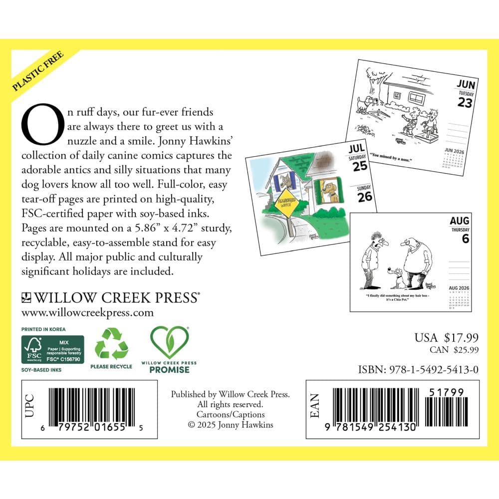 Dog Cartoon A Day 2026 Desk Calendar First Alternate Image