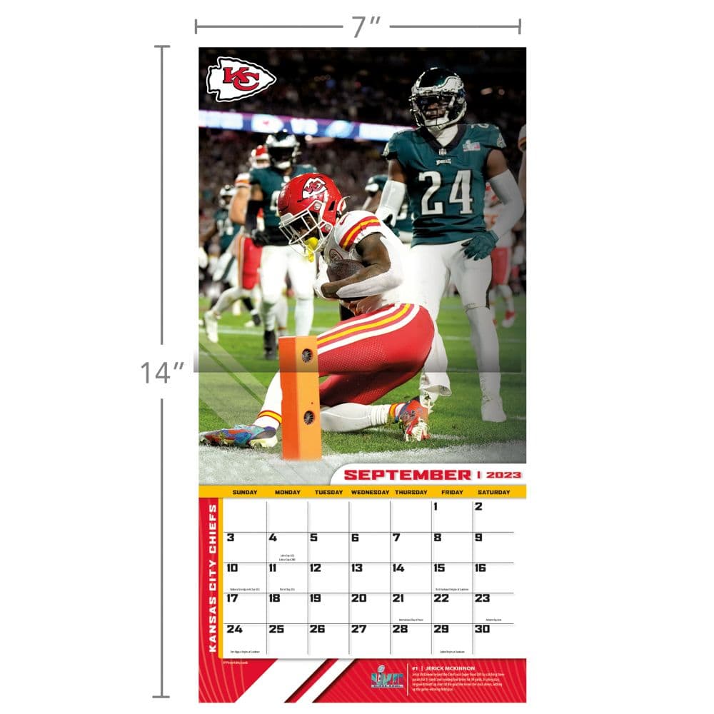 NFL Kansas City Chiefs 2024 Mini Wall Calendar Fifth Alternate Image width=&quot;1000&quot; height=&quot;1000&quot;