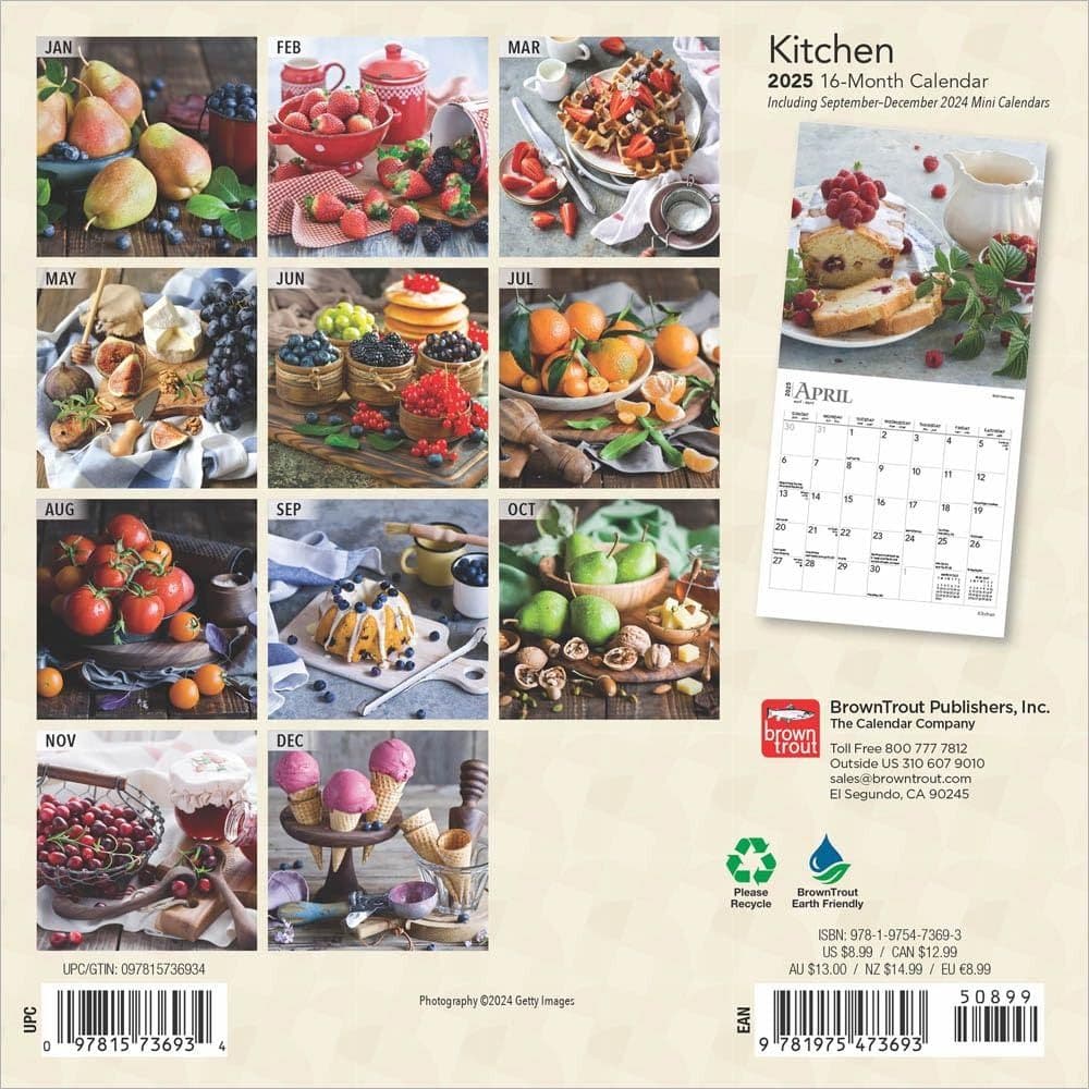 Kitchen 2025 Mini Wall Calendar First Alternate Image