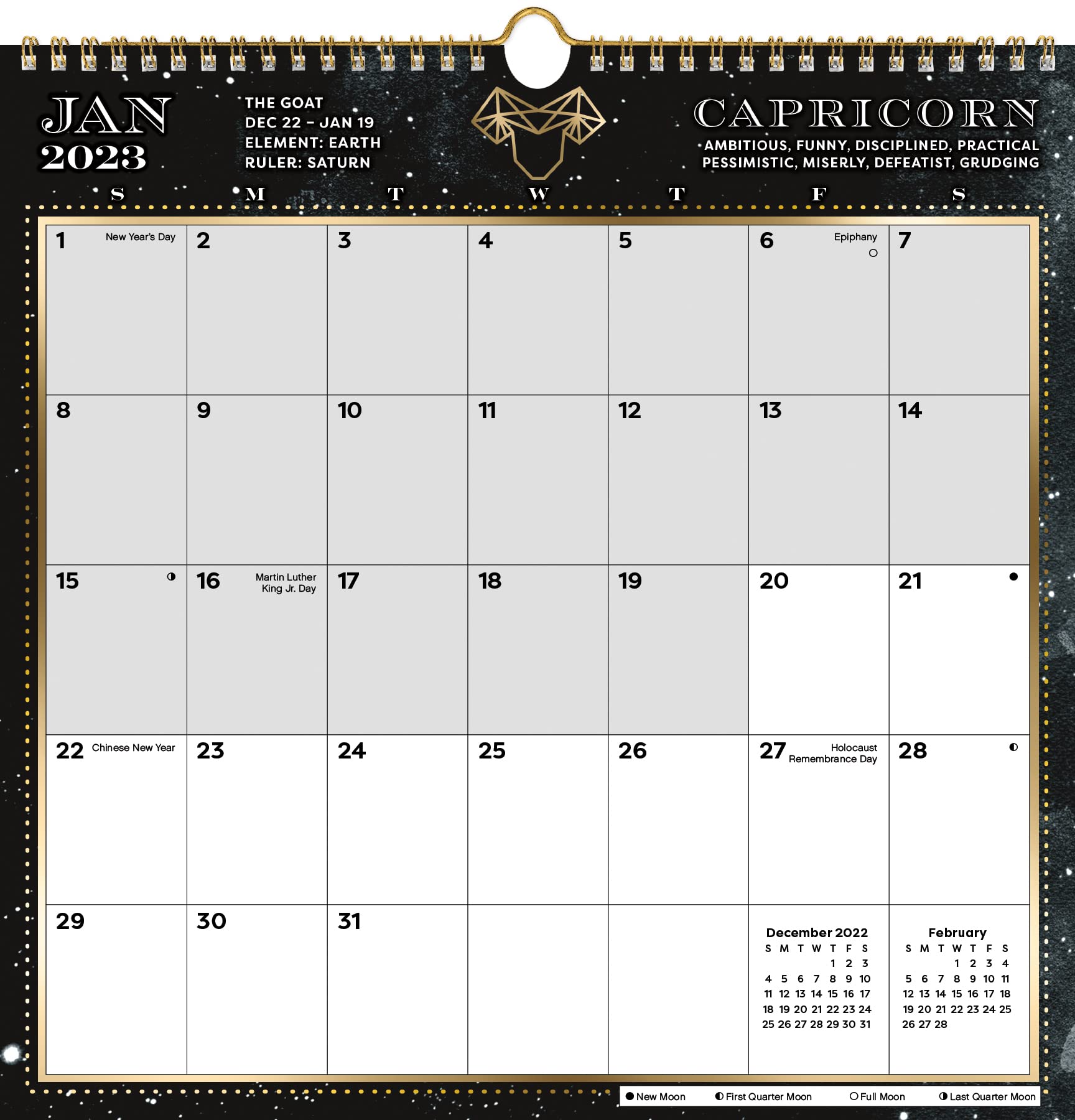 Trends International Astrology 2023 Wall Calendar