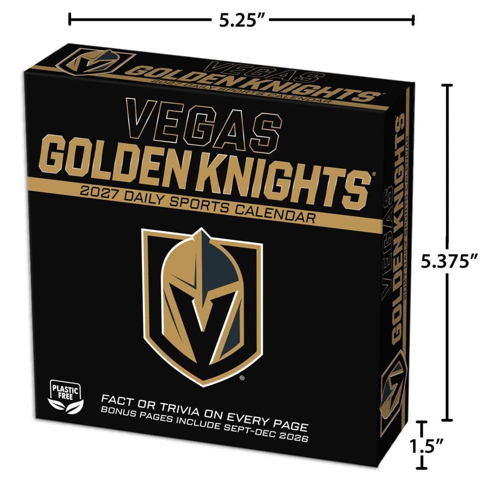 NHL Vegas Golden Knights 2027 Desk Calendar Fourth Alternate Image