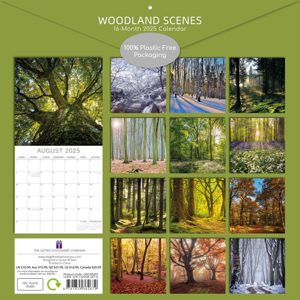 Woodland 2025 Wall Calendar