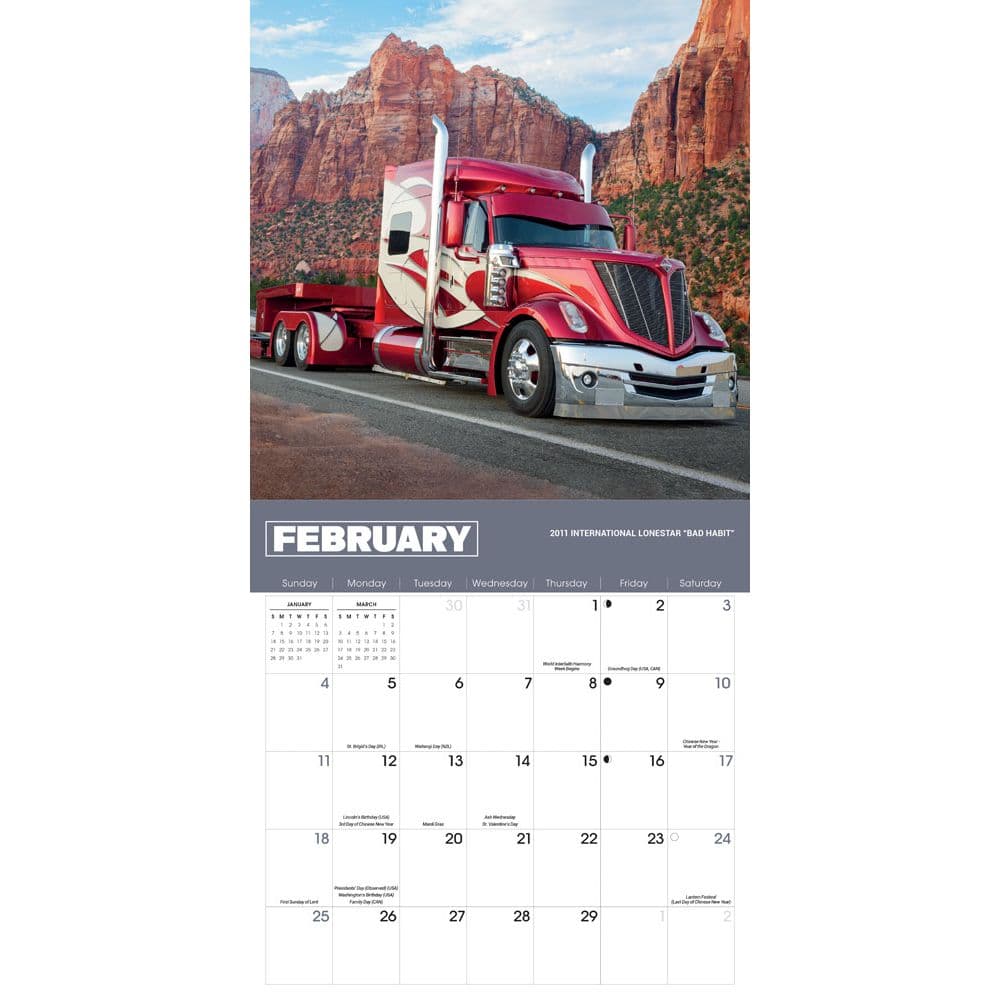 Trucks 2024 Wall Calendar