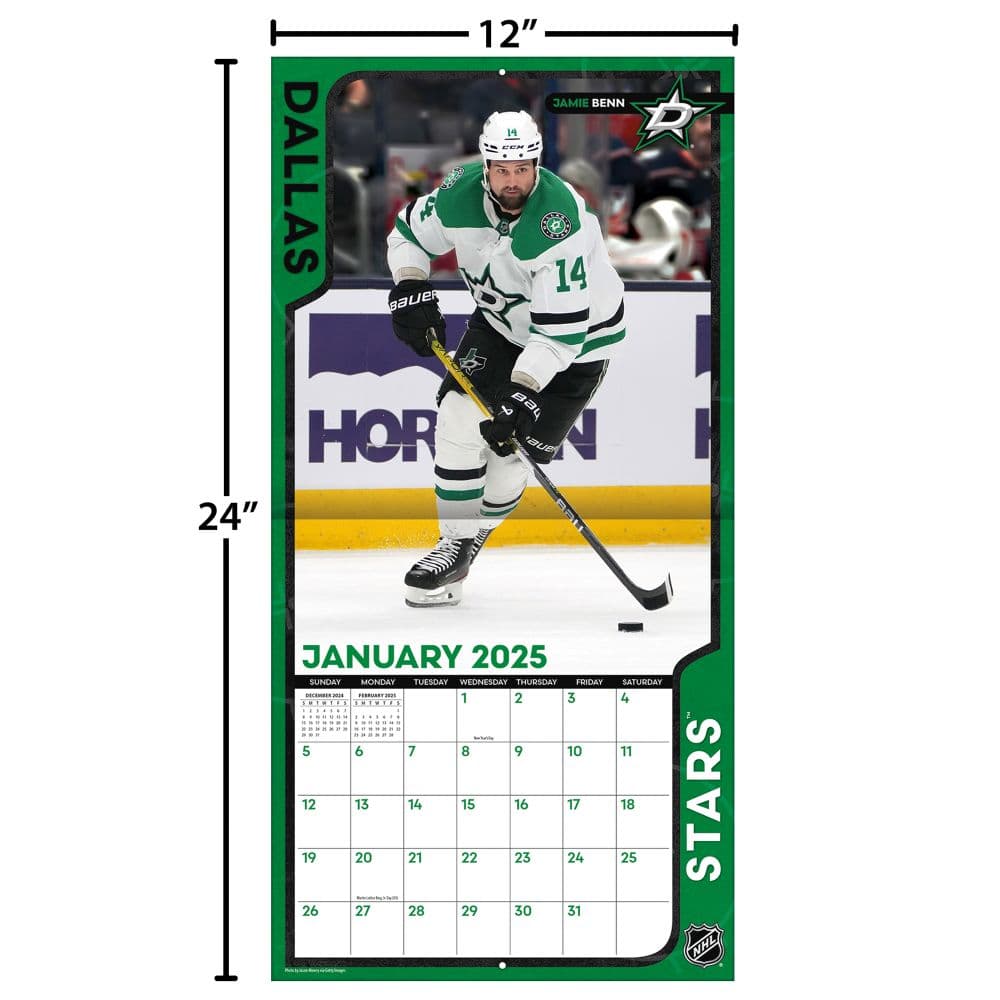 NHL Dallas Stars 2025 Wall Calendar Fifth Alternate Image width="1000" height="1000"