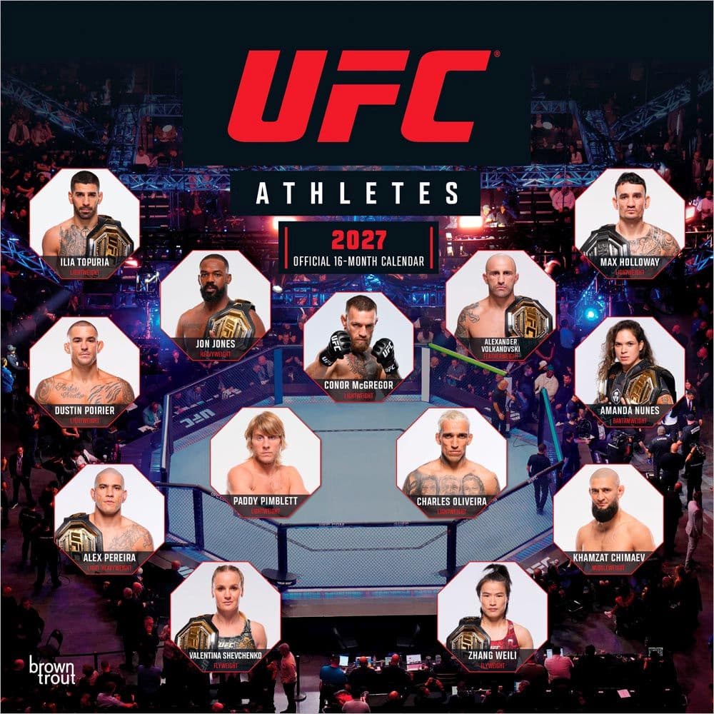 UFC Athletes 2027 Wall Calendar Main Product Image