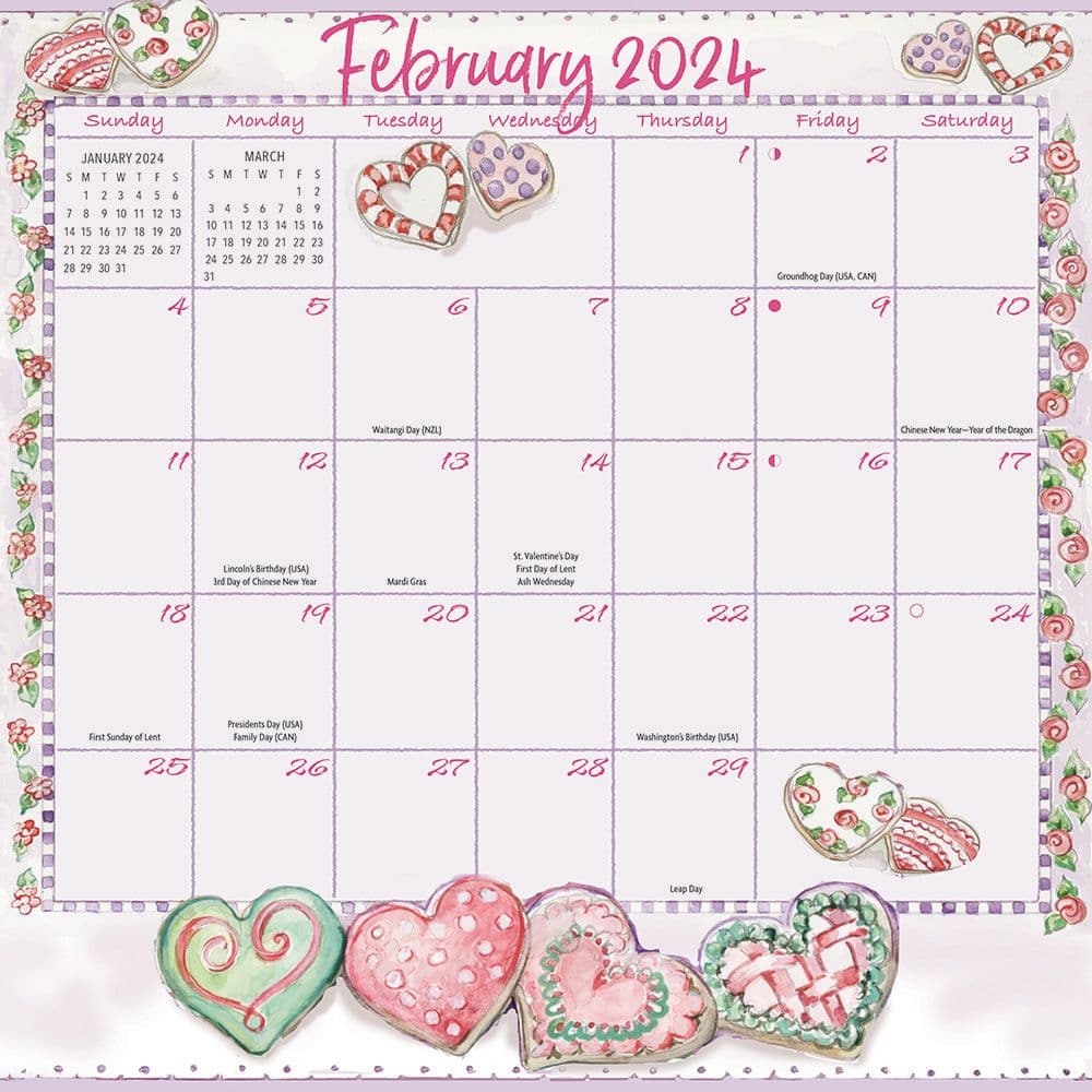 Joyful Seasons Magic Grip 2024 Wall Calendar