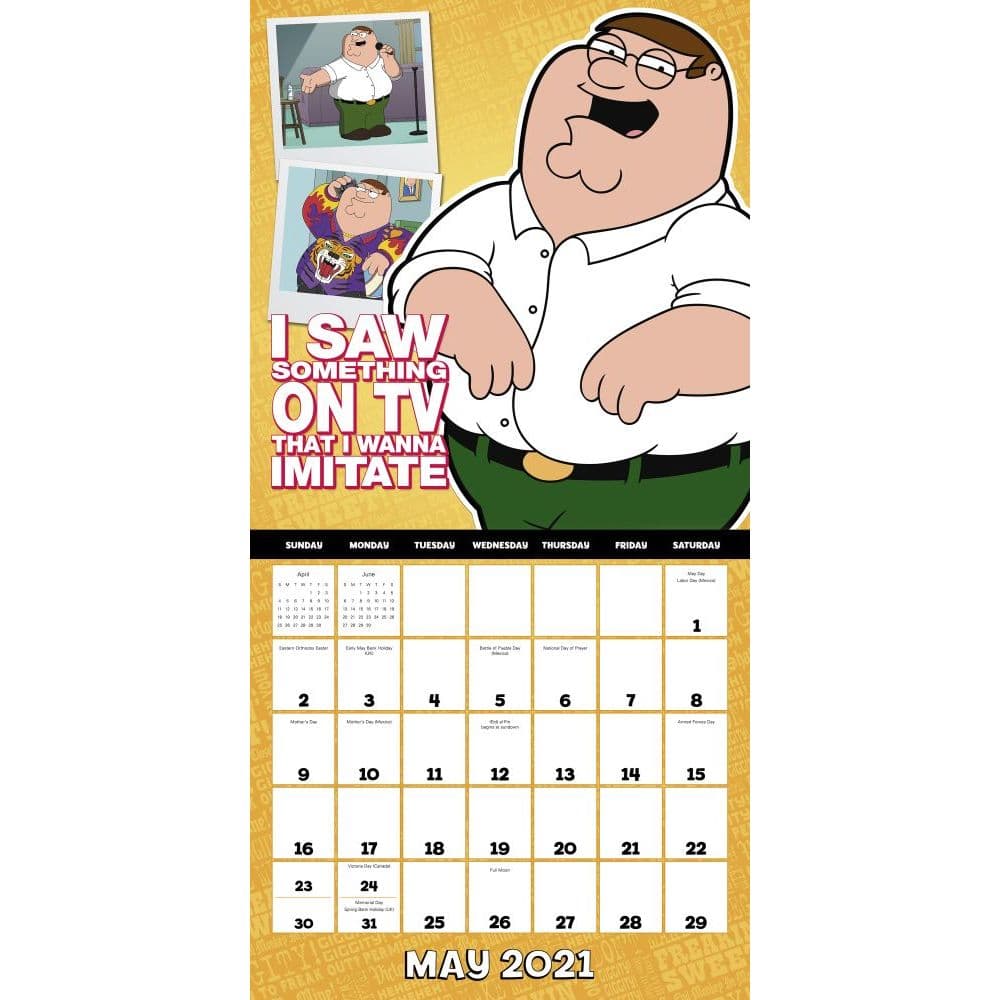 Family Guy 2024 Wall Calendar 12 Month Online Tania Florenza